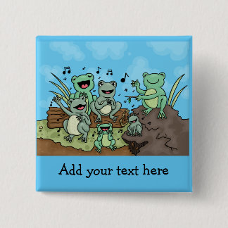 Frog Chorus 15 Cm Square Badge