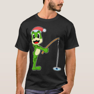 Frog Christmas Fishing T-Shirt