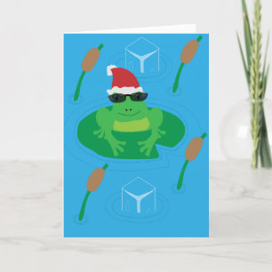 Frog Christmas Greeting Card