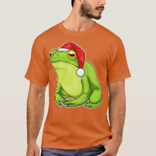 Frog Christmas Santa hat T-Shirt