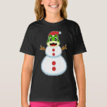 Frog Christmas Snowman T-Shirt<br><div class="desc">This design is the perfect gift for a birthday,  Christmas and other celebrations. It is suitable for women,  men and kids.</div>