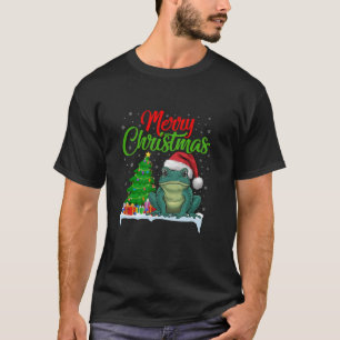 Frog Christmas Tree Lights Funny Xmas Frog Lover T T-Shirt
