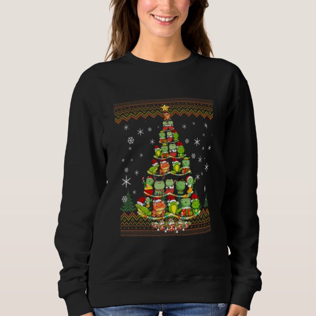Frog Christmas Ugly Sweater Christmas Tree (Front)