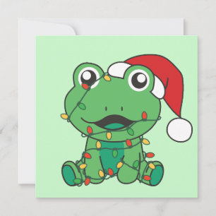 Frog Christmas Winter Animals Holiday Frogs Card