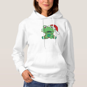 Frog Christmas Winter Animals Holiday Frogs Hoodie