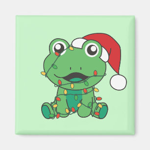 Frog Christmas Winter Animals Holiday Frogs Magnet