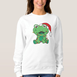 Frog Christmas Winter Animals Holiday Frogs Sweatshirt