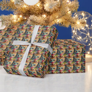 FROG CHRISTMAS WRAPPING PAPER