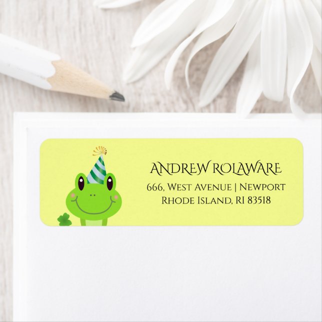 Frog Clover Return Address Yellow (Insitu)