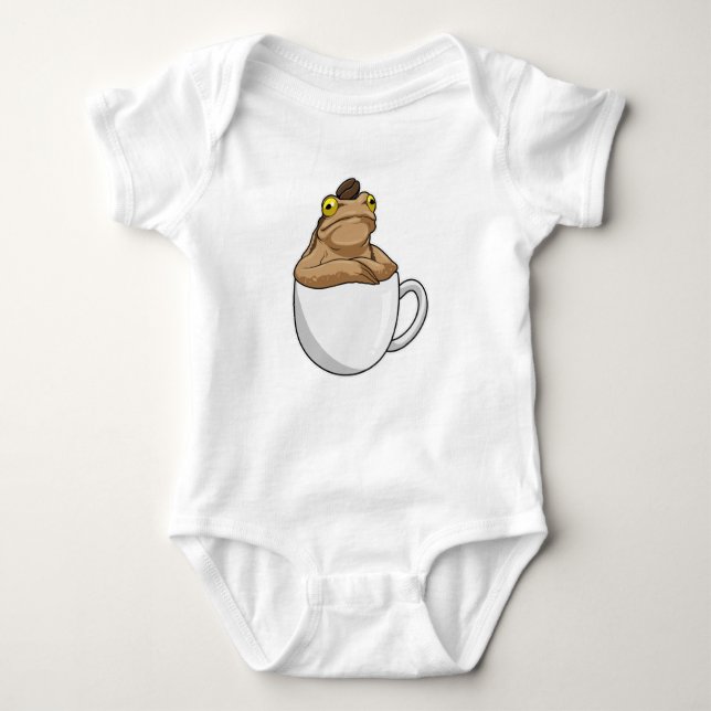 Frog Coffee Coffee bean Baby Bodysuit (Front)