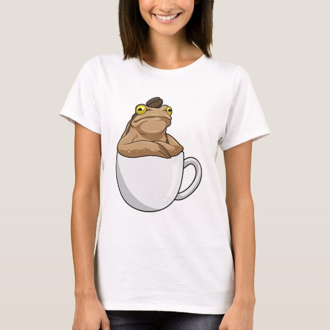 Frog Coffee Coffee bean T-Shirt (Front)