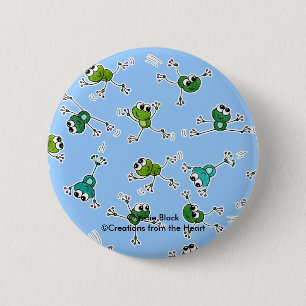 Frog Collage 6 Cm Round Badge