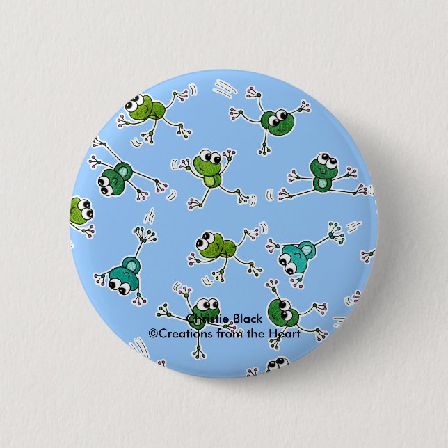 Frog Collage 6 Cm Round Badge (Front)