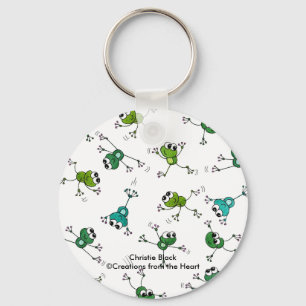 Frog Collage Key Ring