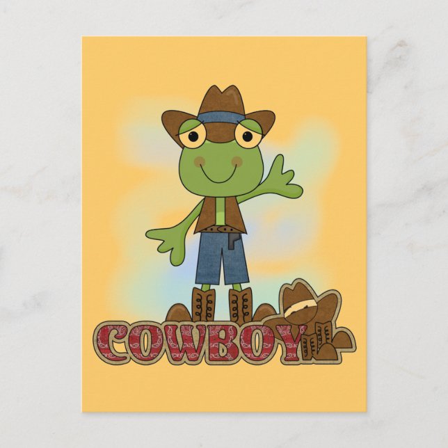 Frog Cowboy T-shirts and Gifts Postcard (Front)