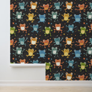 Frog Cute Froggy Pattern Chalk Drawing Wallpaper