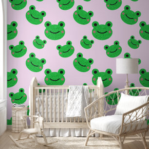 Frog Cute Smiling Pink Wallpaper