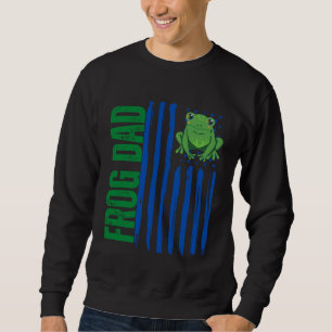 Frog Dad American Flag  Frog  Cute Father Day Sweatshirt