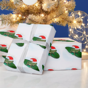 Frog Dashing Through the Snow Wrapping Paper