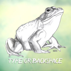 Frog Decal Custom Bullfrog Art Window Decals