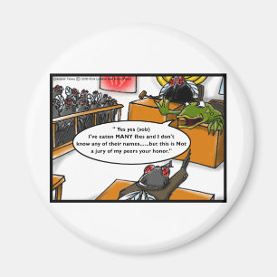 Frog Defendant Fly Jury Funny Gifts & Tees Magnet