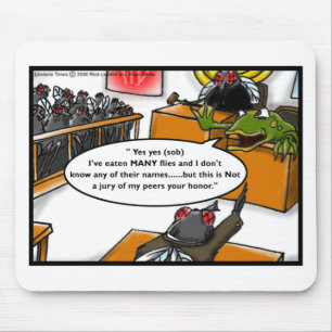 Frog Defendant Fly Jury Funny Gifts & Tees Mouse Pad