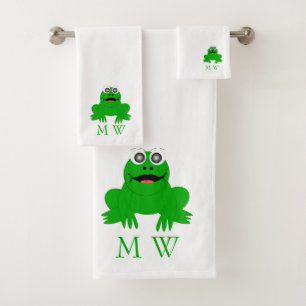 Frog Design Monogrammed Bath Towel Set