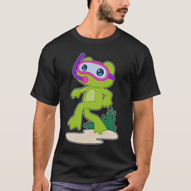 Frog Diver Snorkel Diving T-Shirt (Front)