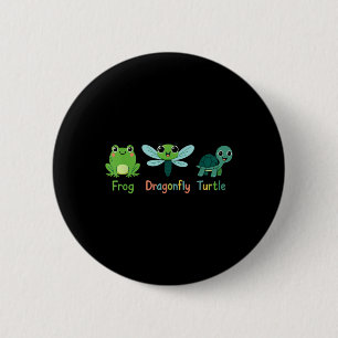 Frog Dragonfly Turtle Humour Subtle Political _1  6 Cm Round Badge