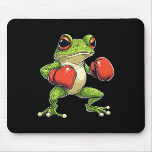 Frog Dressed As A Boxer Funny Boxing  Mouse Pad