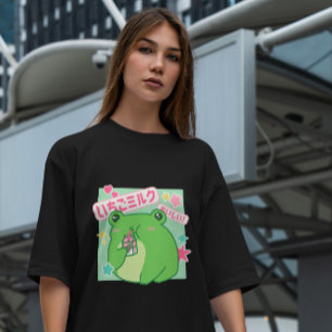 Frog Drinking Strawberry Milk T-Shirt