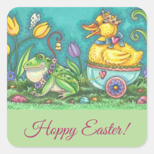 FROG & DUCK EASTER EGG, CUTE STICKERS Sheet