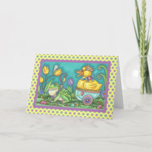 FROG & DUCK PRINCE EASTER NOTE GREETING CARD Verse