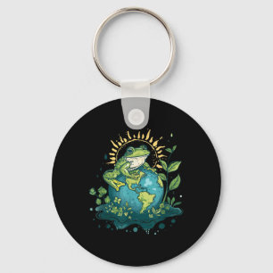 Frog Earth Day Frog Earth Day Green Themed Key Ring