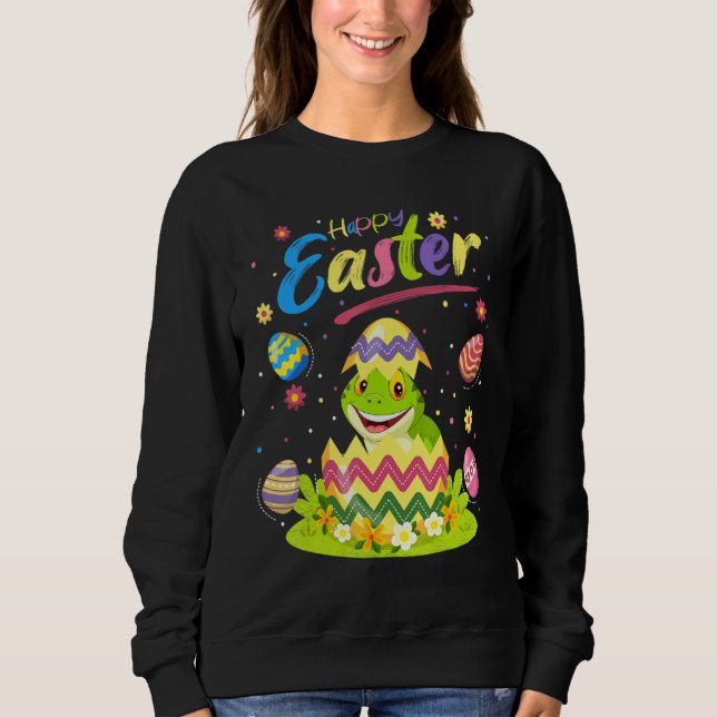 Frog   Easter Egg Frog Happy Easter Sweatshirt (Front)