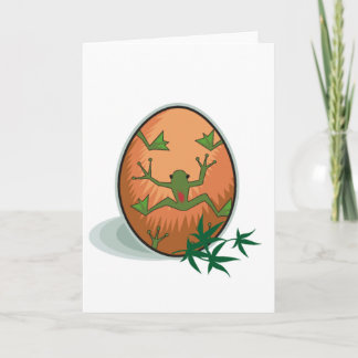 Frog Easter Egg Holiday Card