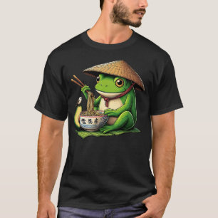 Frog Eating Ramen Kawaii Japanese Noodles T-Shirt