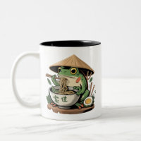 Frog Eating Ramen Kawaii Neko Japanese Noodles