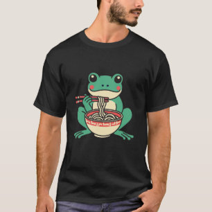Frog Eating Ramen Kawaii T-Shirt