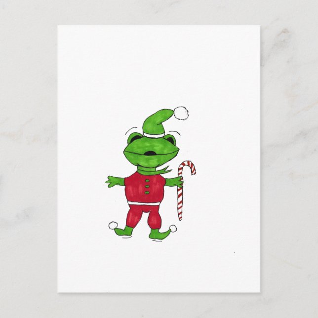 Frog Elf Postcard (Front)