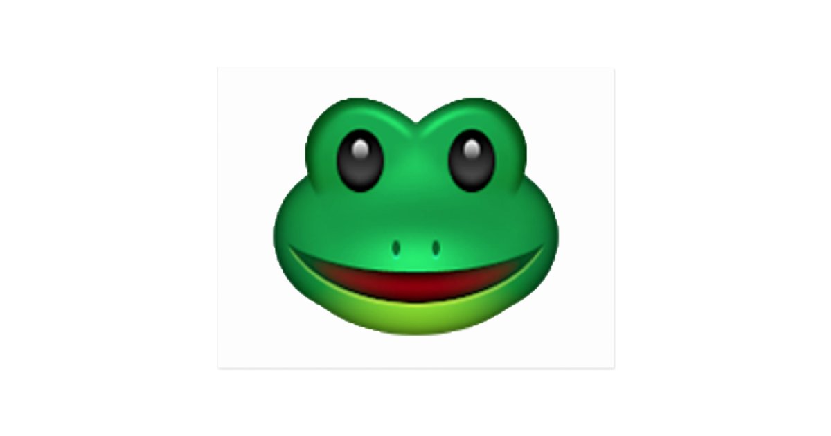 Frog Emoji Postcard Zazzle.co.nz