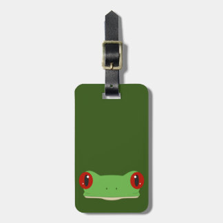 Frog Face Luggage Tag