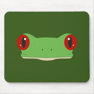 Frog Face Mouse Pad