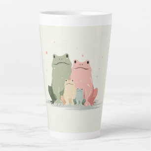Frog Family – Cute Whimsical Animal Art Latte Mug