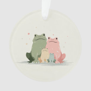 Frog Family – Cute Whimsical Animal Art Ornament