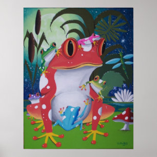 frog family poster