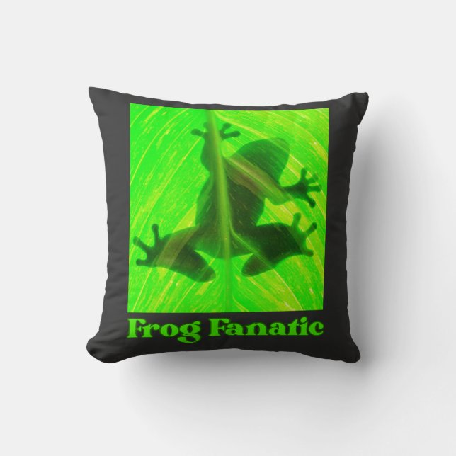 Frog Fanatic Frog Lovers Cushion (Front)