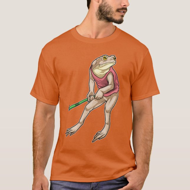Frog Field hockey Hockey stick T-Shirt (Front)