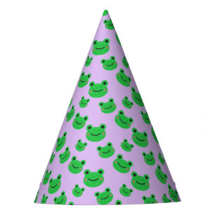 Frog First Birthday party Croaking Green Glitter Hat