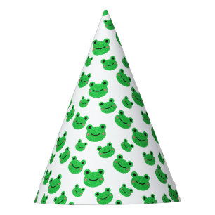 Frog First Birthday party Croaking Green Glitter Hat
